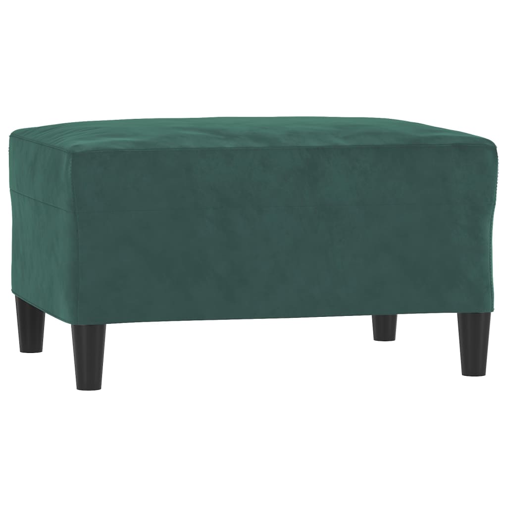 3-dijelni set sofa s jastucima tamnozeleni baršunasti Zelena