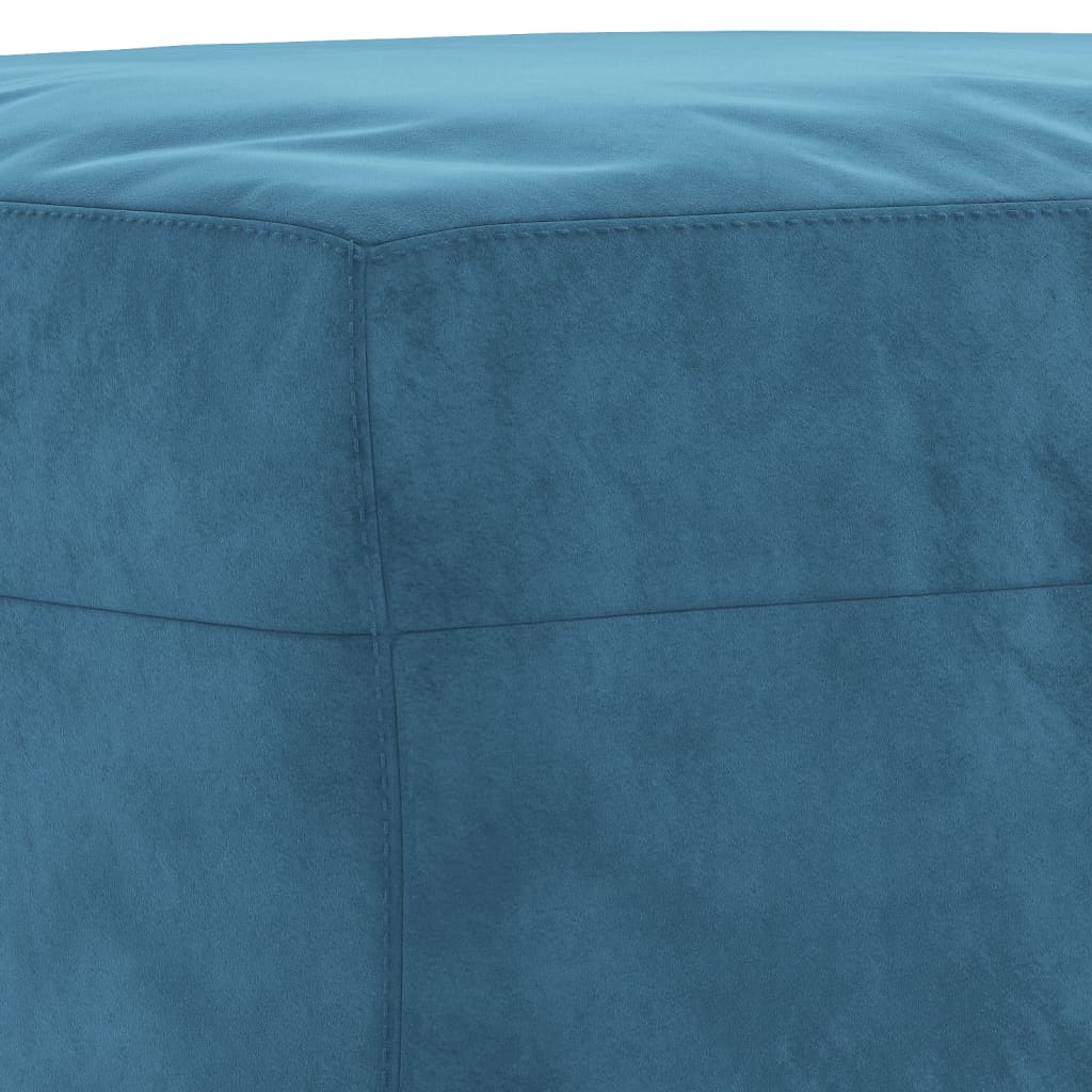 3-dijelni set sofa s jastucima plavi baršunasti Plava