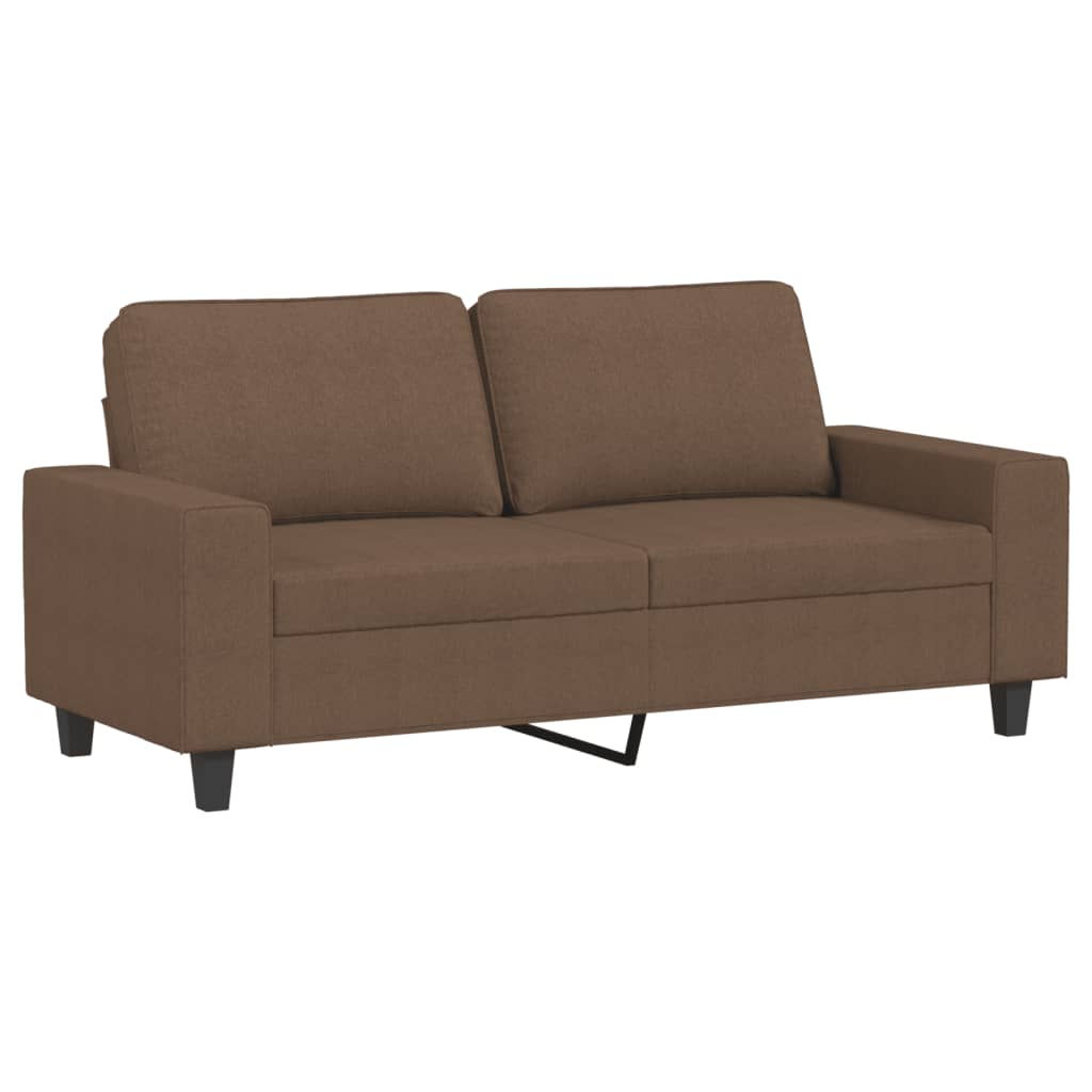 2-dijelni set sofa smeđi od tkanine Smeđa