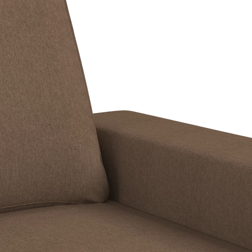 2-dijelni set sofa smeđi od tkanine Smeđa