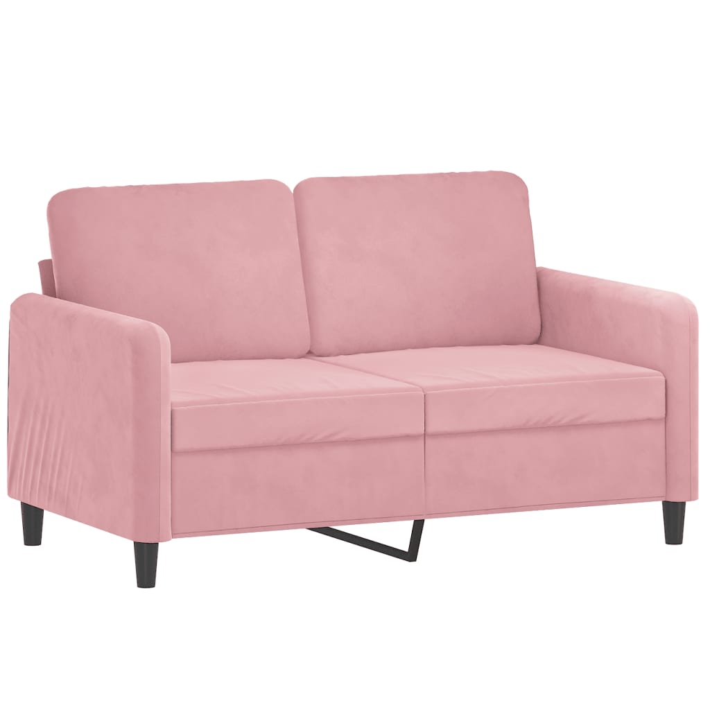 2-dijelni set sofa ružičasti baršunasti