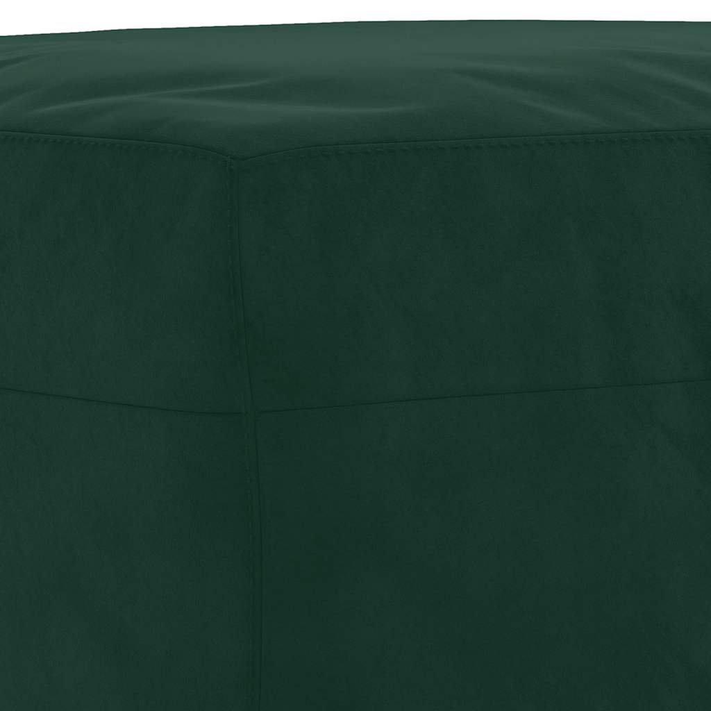3-dijelni set sofa tamnozeleni baršunasti