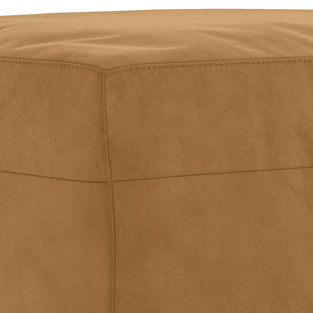 4-dijelni set sofa s jastucima smeđi baršunasti Smeđa