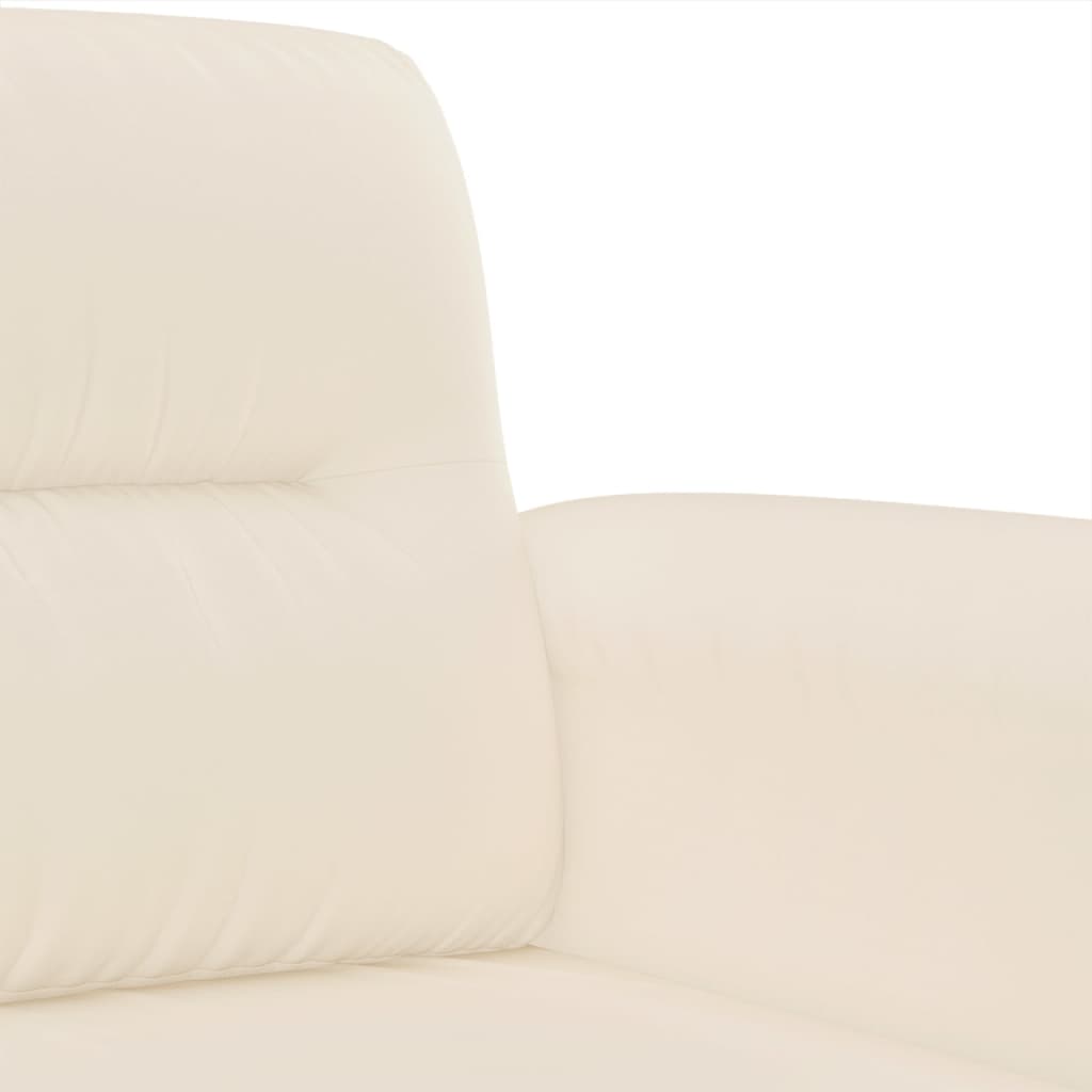3-dijelni set sofa s jastucima bež tkanina od mikrovlakana