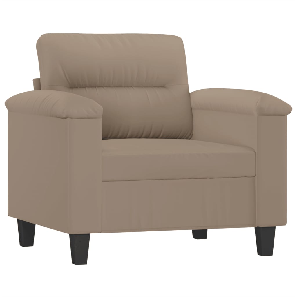 4-dijelni set sofa s jastucima, taupe mikrofibra tkanina