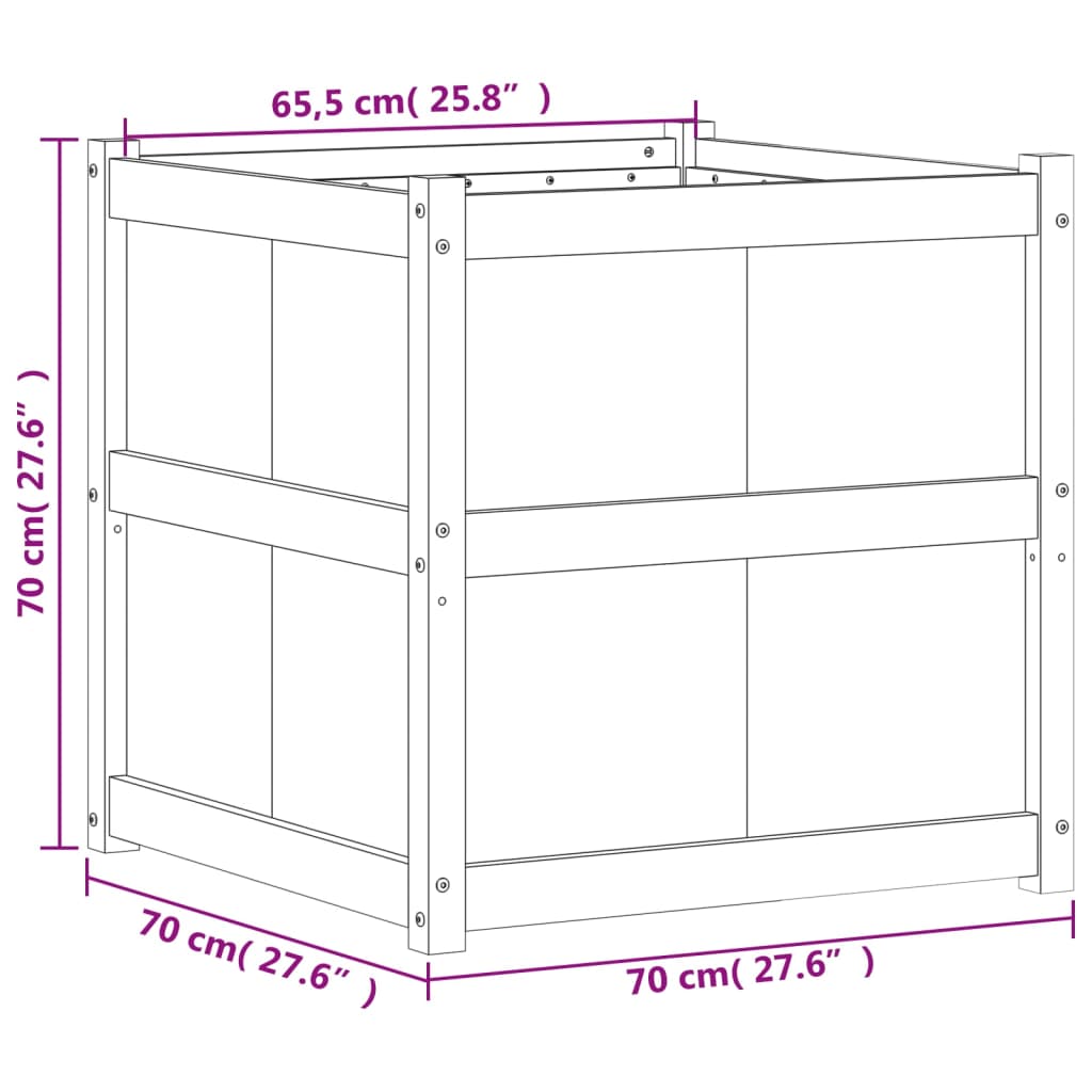 Vrtna sadilica 70 x 70 x 70 cm od impregnirane borovine