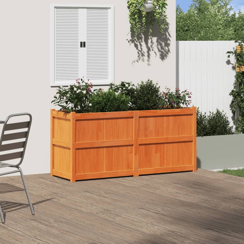 Vrtna sadilica voštano smeđe boje 150 x 50 x 70 cm od borovine