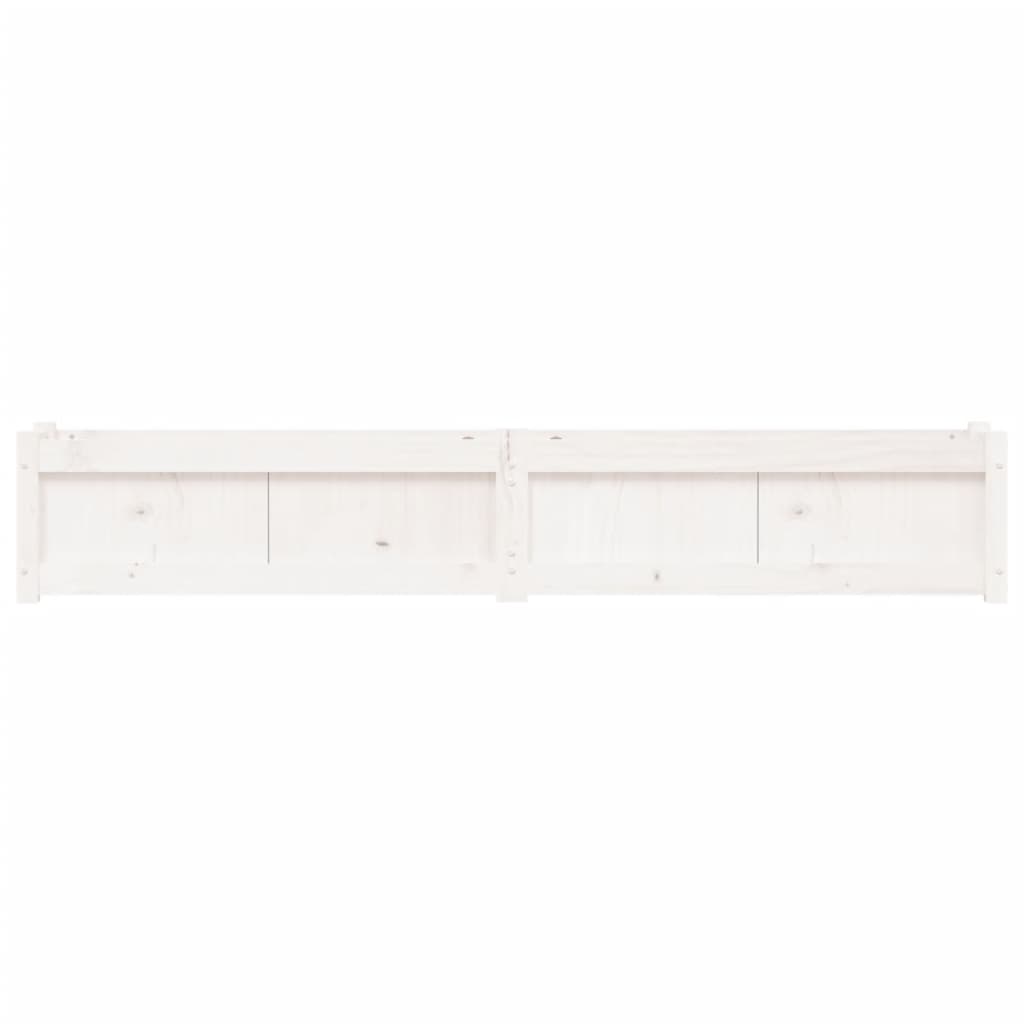 Vrtna sadilica bijela 180 x 31 x 31 cm od masivne borovine