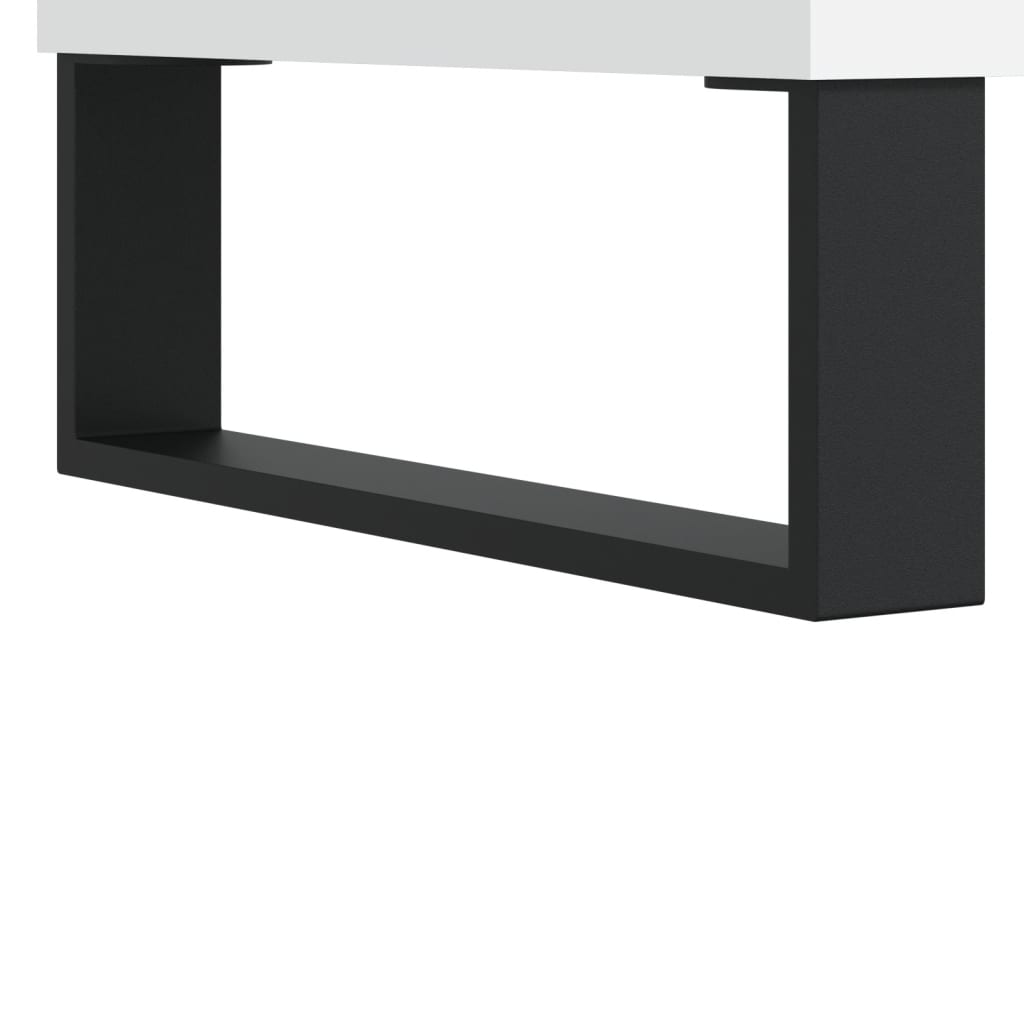 Stolić za kavu bijeli 100 x 50 x 45 cm od konstruiranog drva