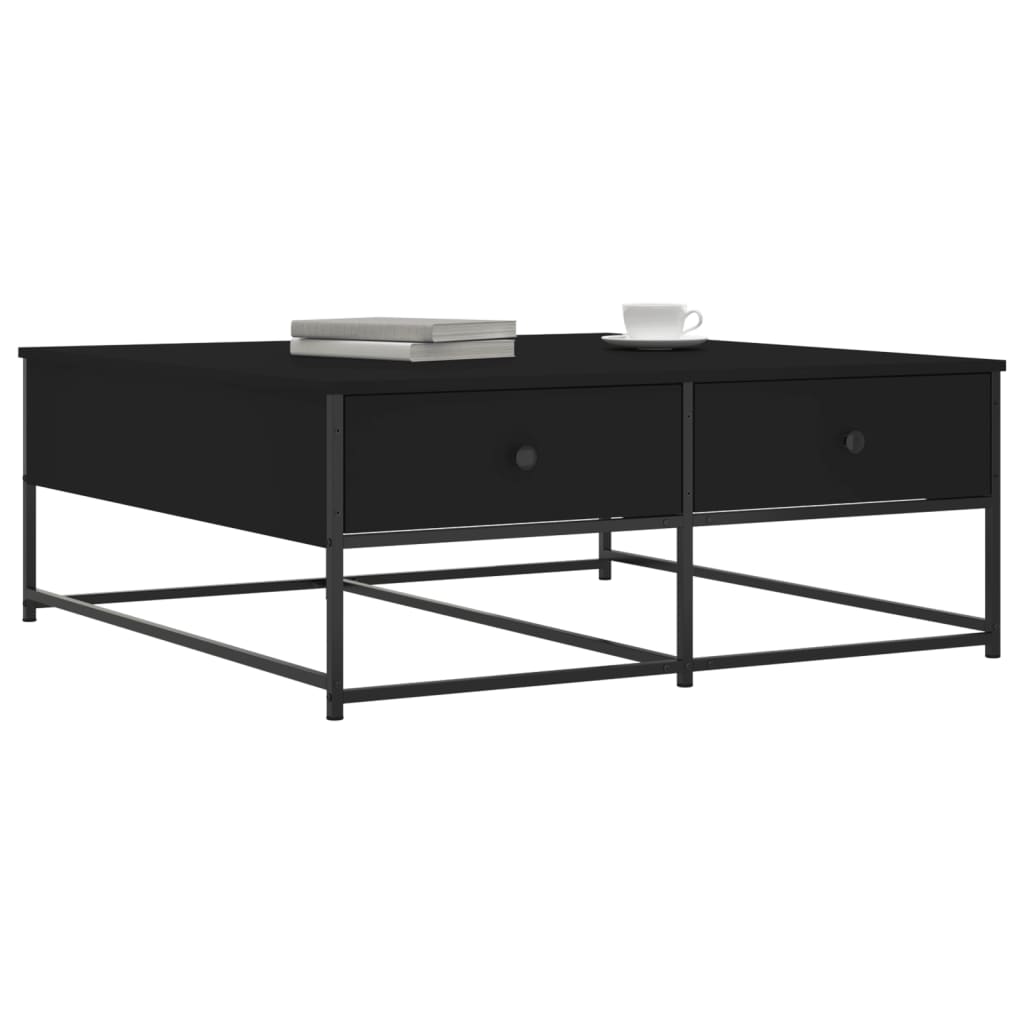 Stolić za kavu crni 100x99x40 cm od konstruiranog drva