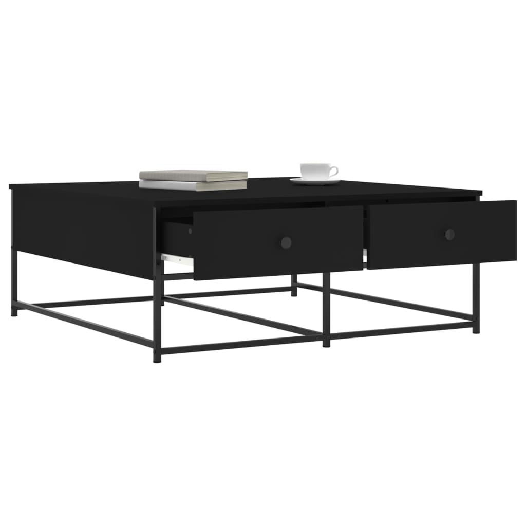 Stolić za kavu crni 100x99x40 cm od konstruiranog drva