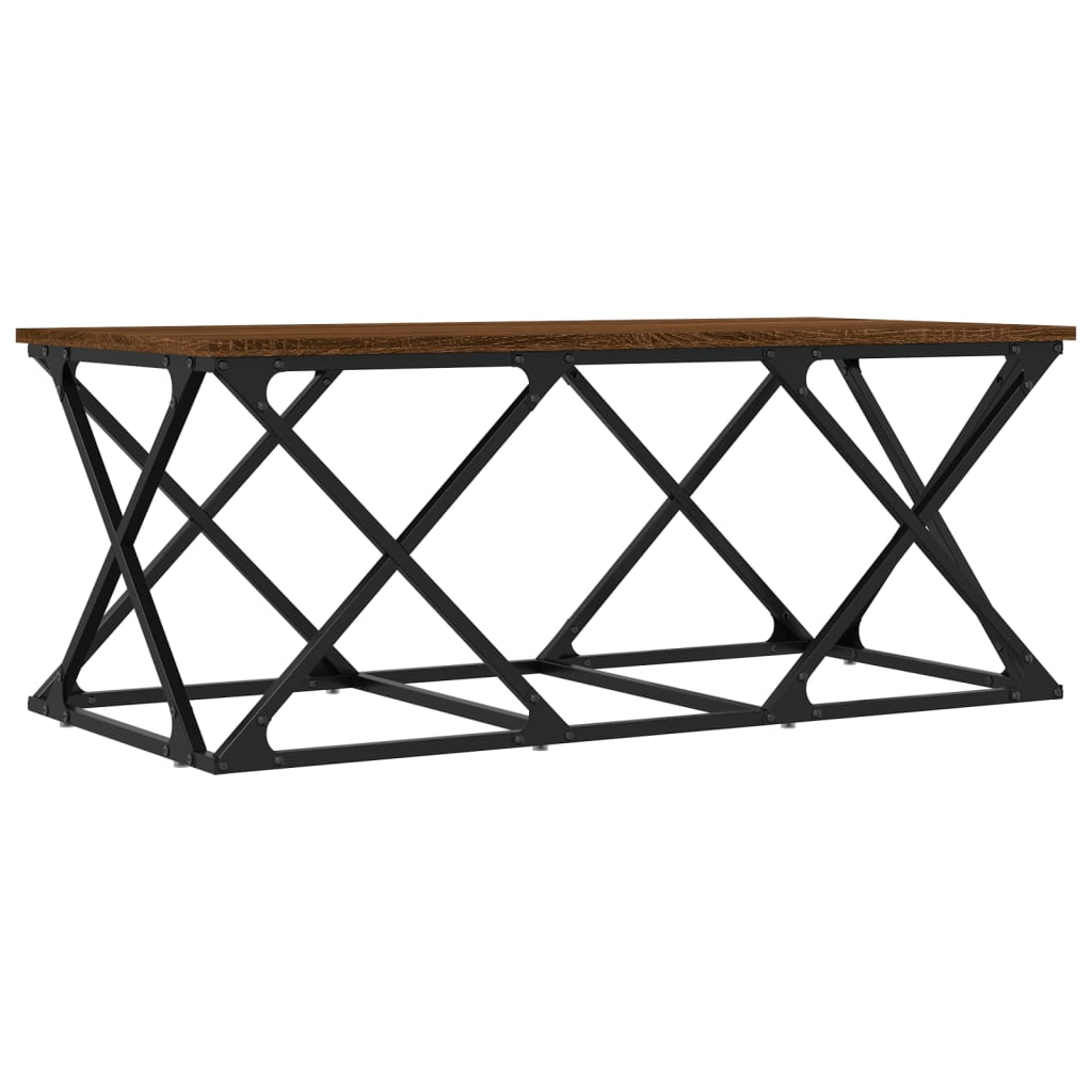 Stolić za kavu smeđa boja hrasta 100x49x40 cm konstruirano drvo