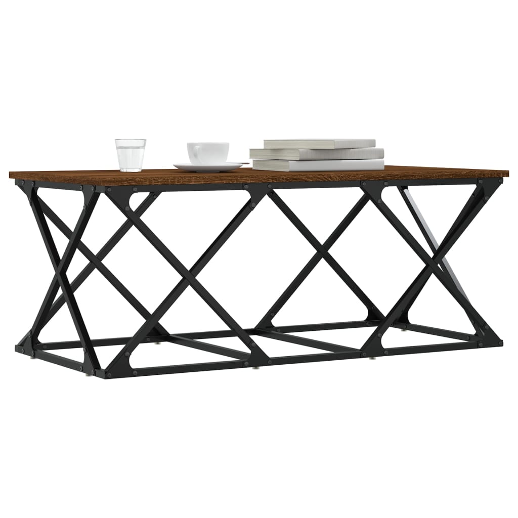 Stolić za kavu smeđa boja hrasta 100x49x40 cm konstruirano drvo