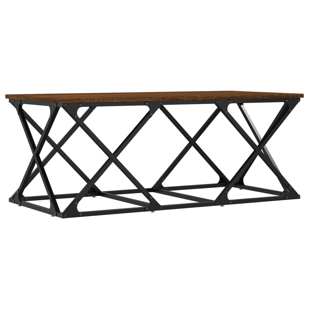 Stolić za kavu smeđa boja hrasta 100x49x40 cm konstruirano drvo