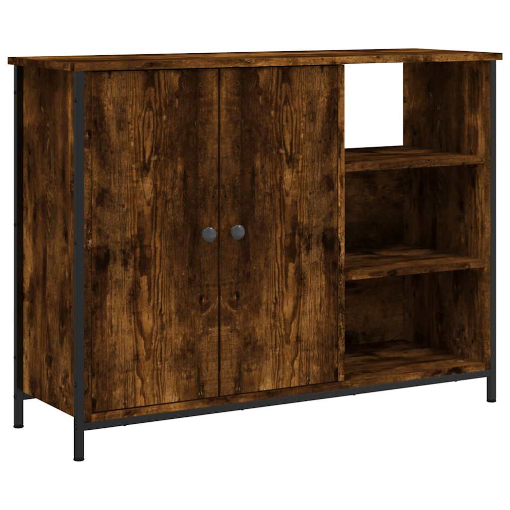 Komoda boja dimljenog hrasta 100 x 33 x 75 cm konstruirano drvo