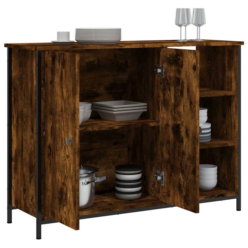 Komoda boja dimljenog hrasta 100 x 33 x 75 cm konstruirano drvo