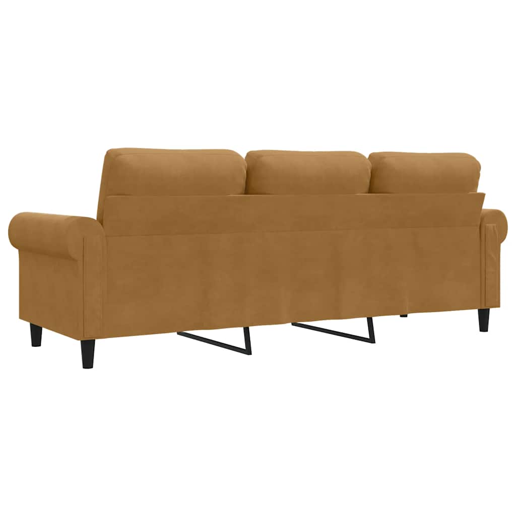 Trosjed od tkanine smeđi 180 cm baršunasti