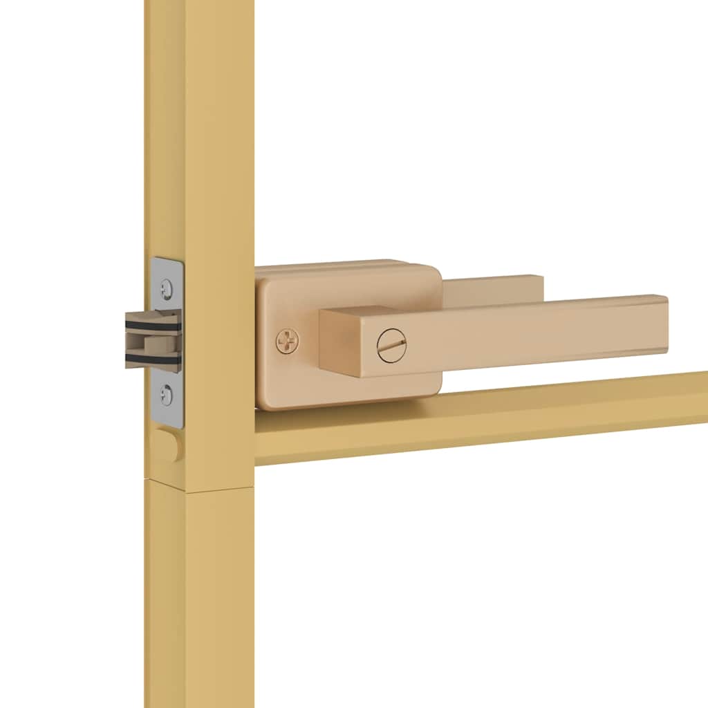 Sobna vrata tanka zlatna 93x201,5 cm kaljeno staklo i aluminij