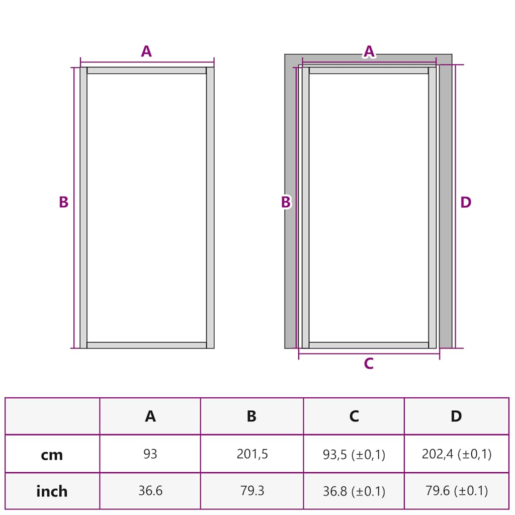 Sobna vrata tanka zlatna 93x201,5 cm kaljeno staklo i aluminij