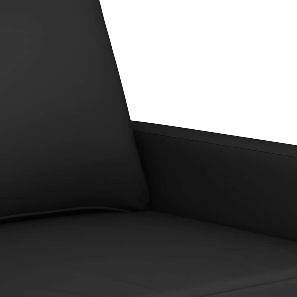 Dvosjed crni 140 cm baršunasti