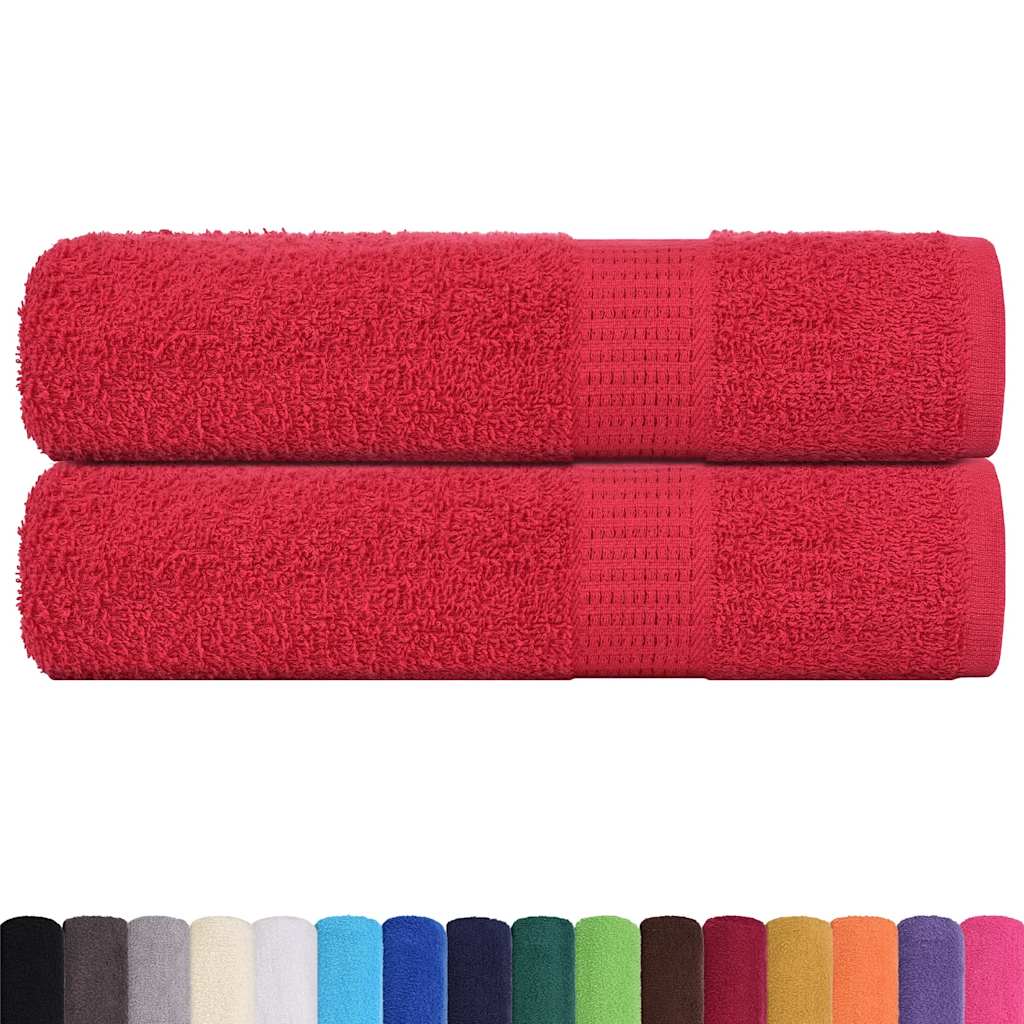 Ručnici za kupanje ŽABA 2 kom. Crveni 100x150 cm 360 g/m²