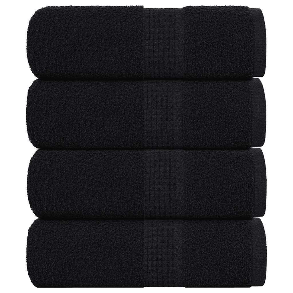 Ručnici za pranje FROGN 4 kom. Crne 30x30 cm 360 g/m²