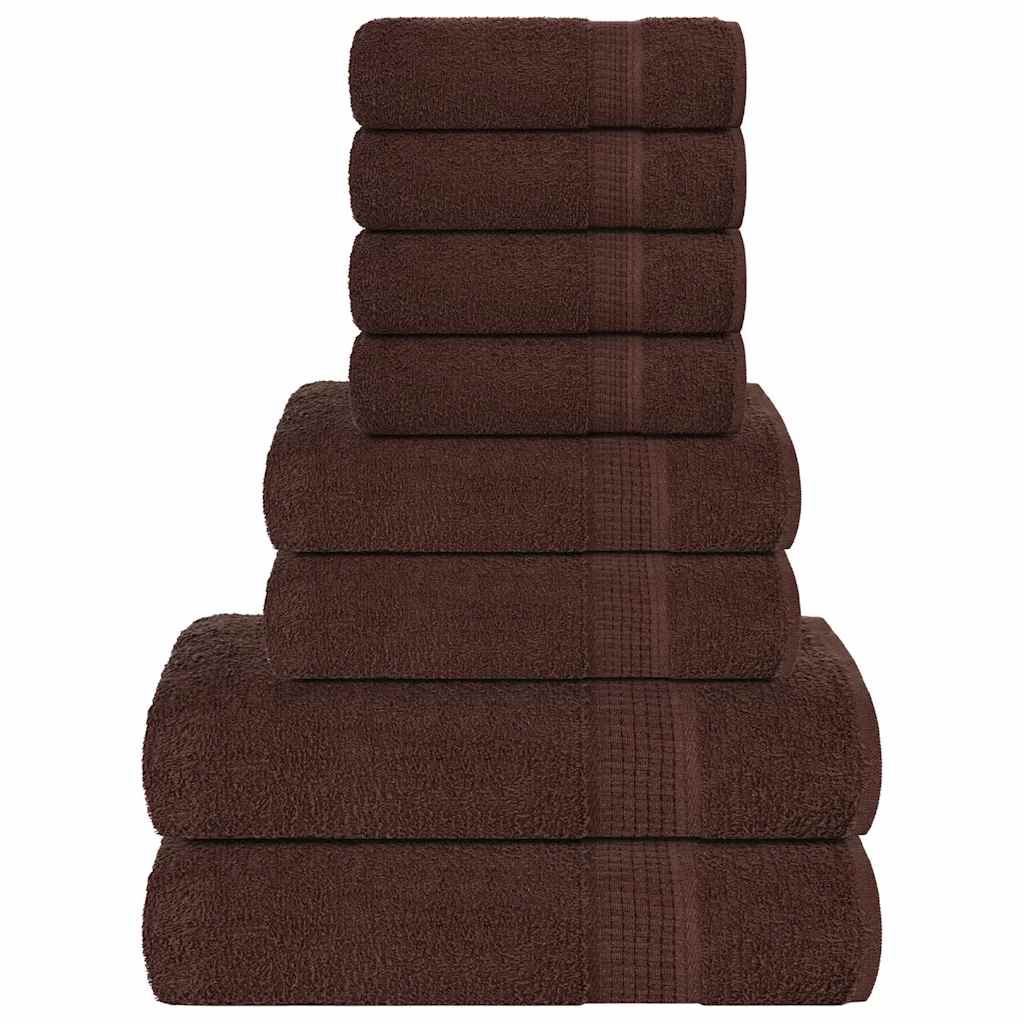 Set ručnika od 8 dijelova FROGN smeđi 360 g/m²