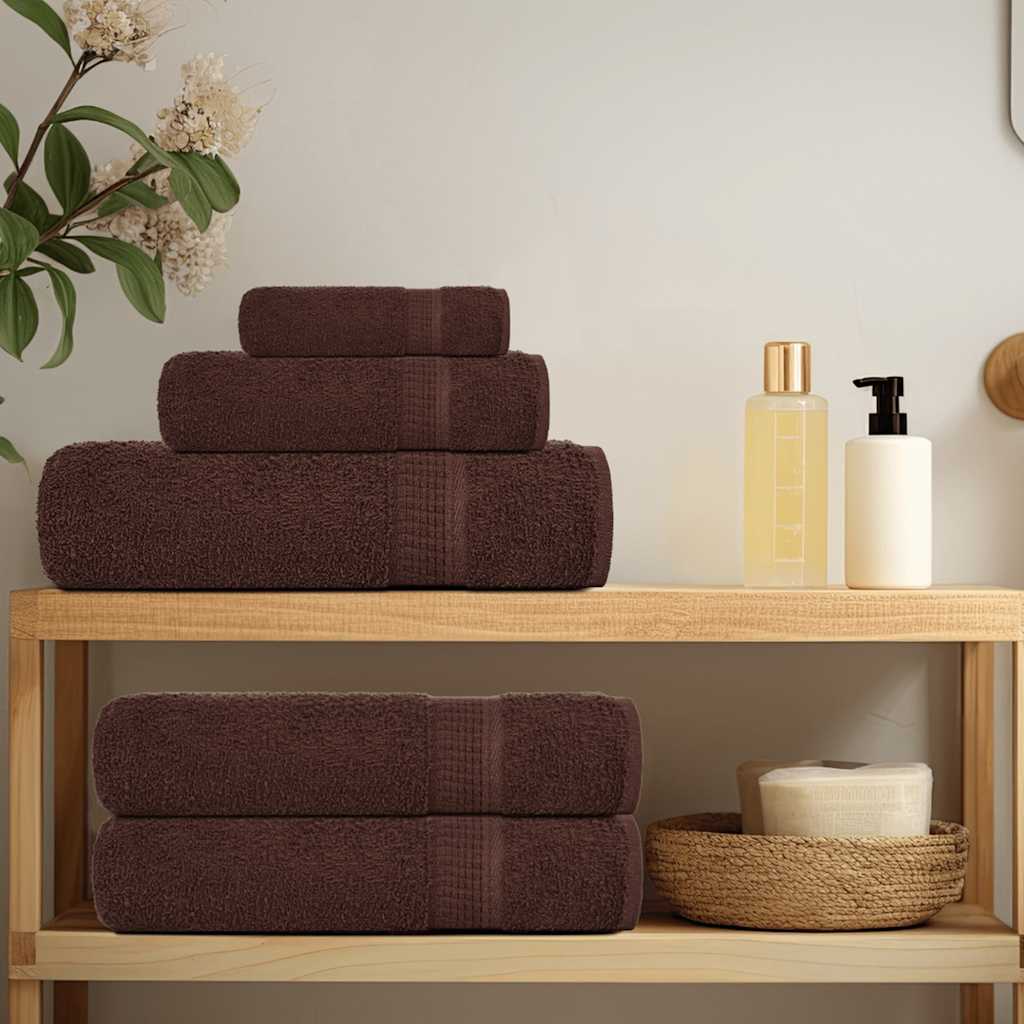 Set ručnika od 8 dijelova FROGN smeđi 360 g/m²