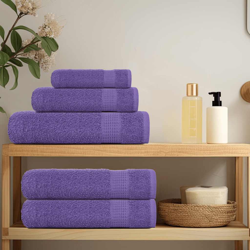 Set ručnika od 8 dijelova FROGN ljubičasti 360 g/m²