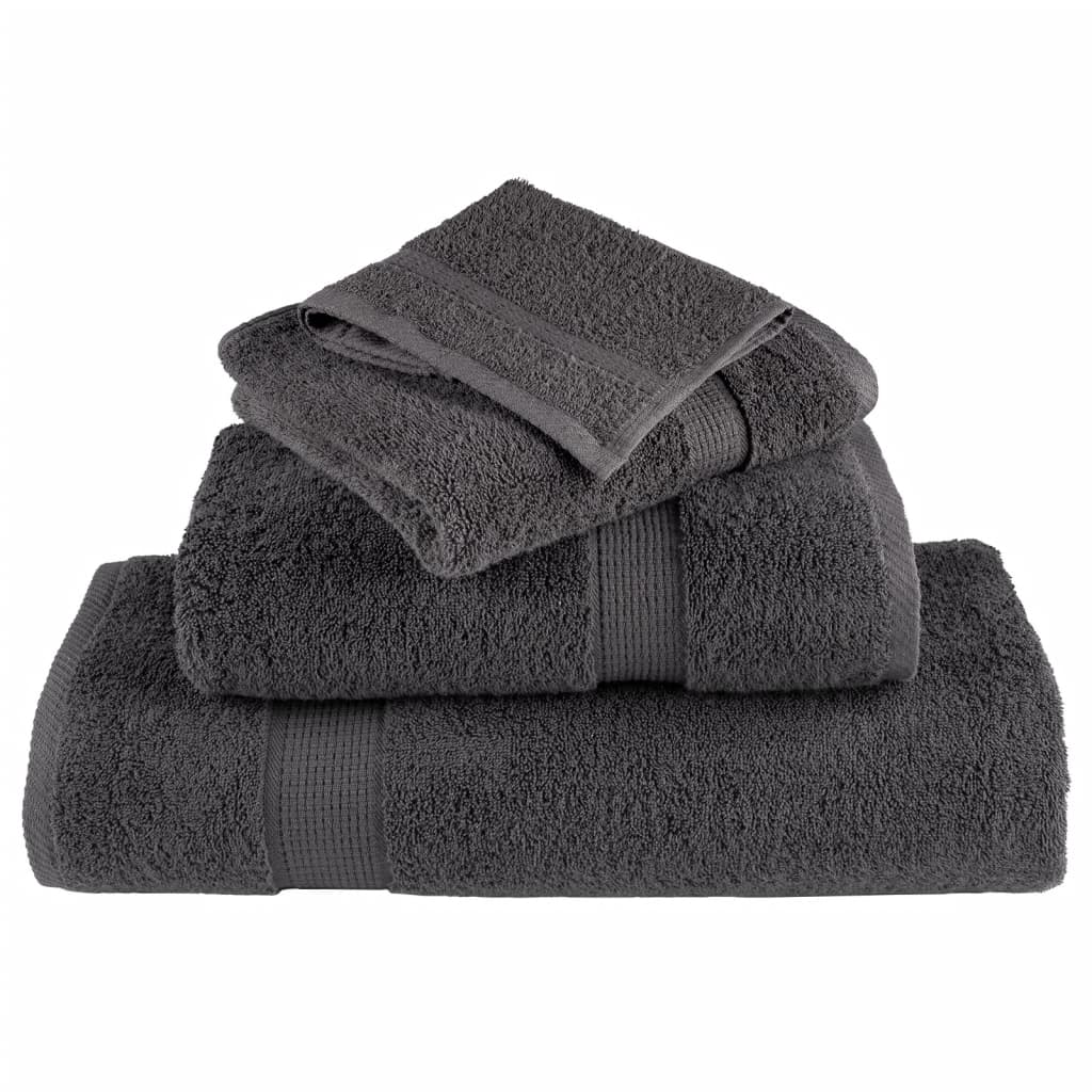 Premium ručnici za pranje SOLUND 2 kom. antracit 30x30 cm 600 g/m²
