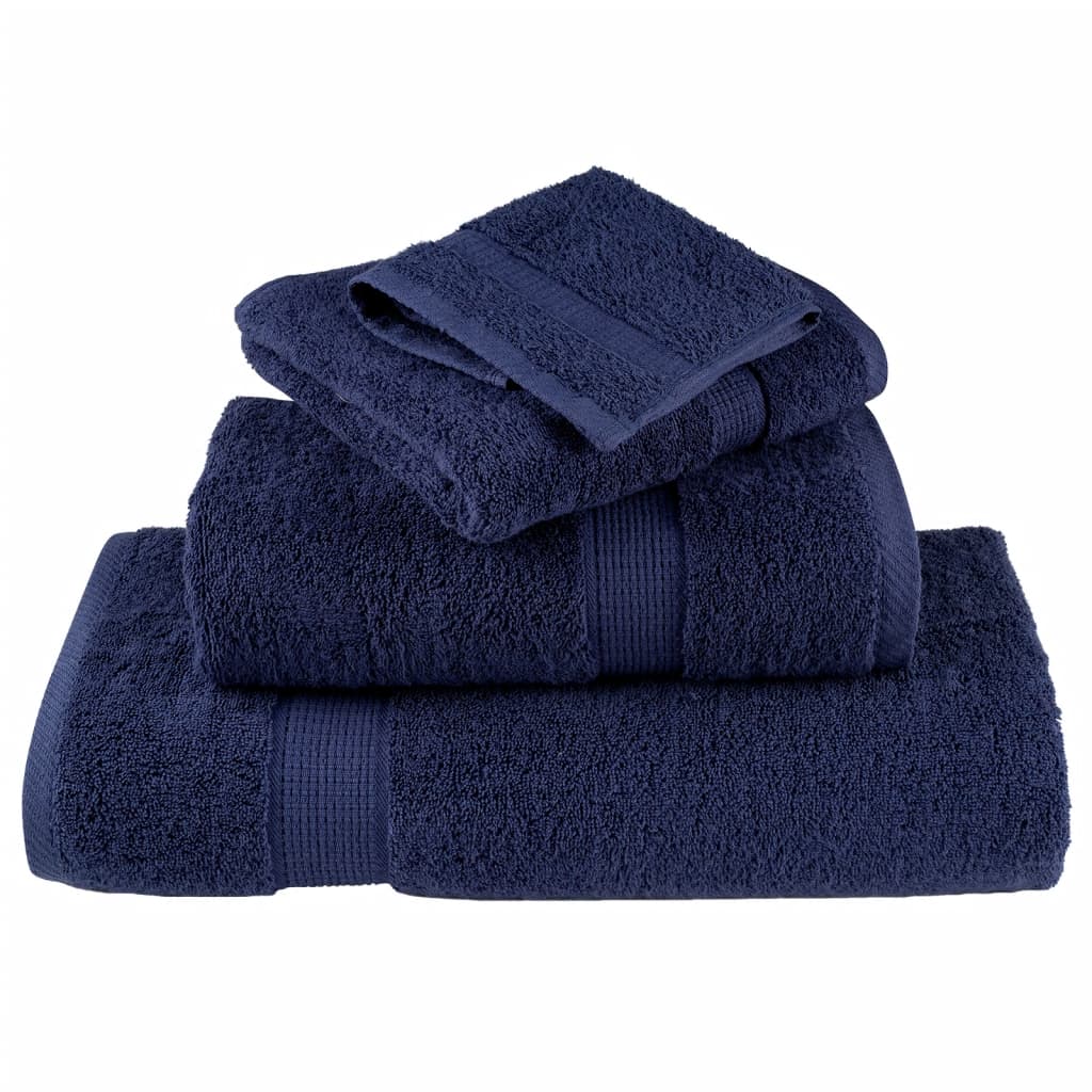 Premium ručnici za goste SOLUND 10 kom. tamnoplave boje 30x50 cm 600 g/m²