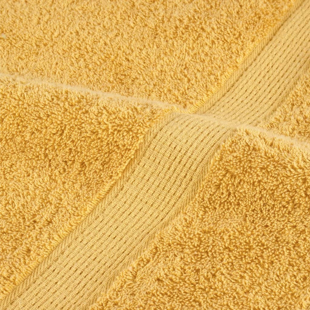 Premium ručnici za pranje SOLUND 4 kom zlatne boje 30x30 cm 600 g/m²