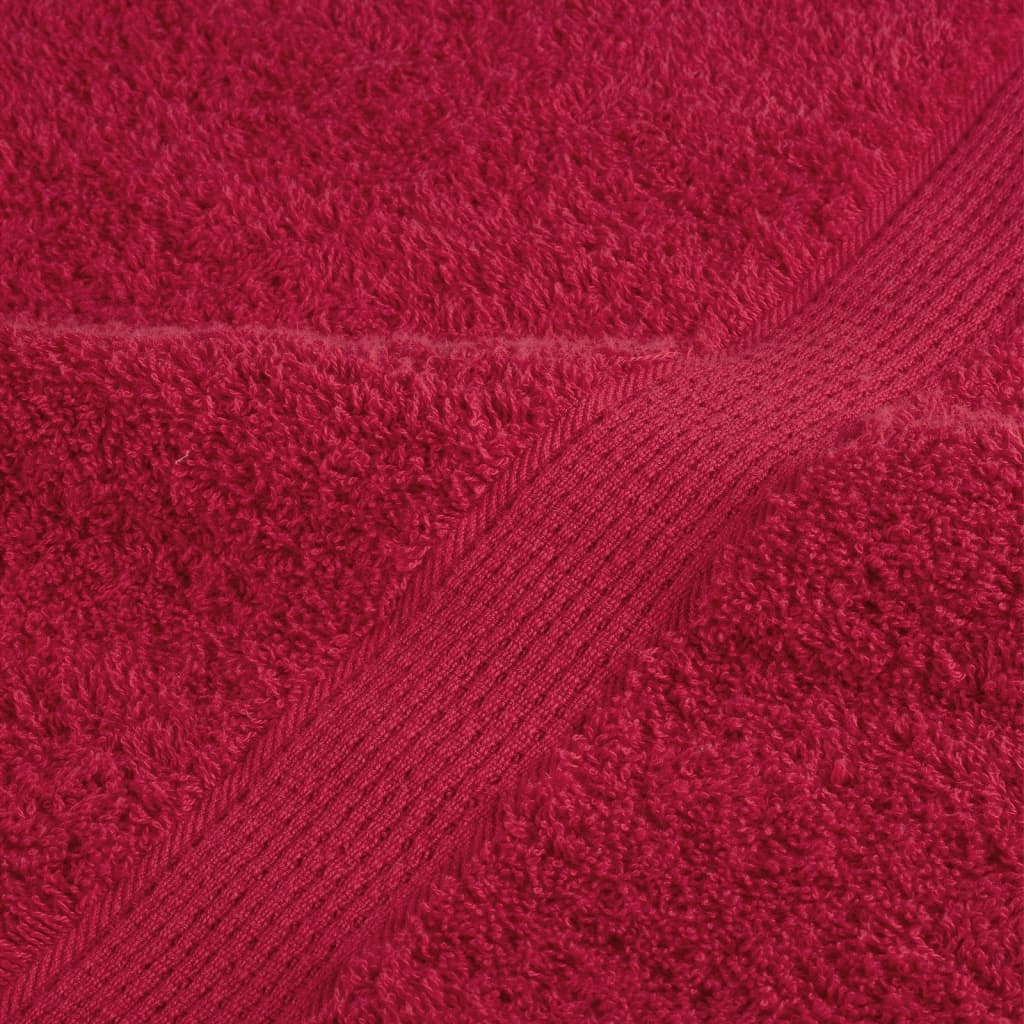 Ručnici SOLUND 10 kom crveni 100 x 200 cm 600 gsm