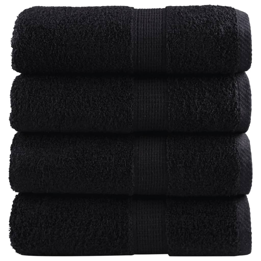 Premium ručnici za pranje SOLUND 4 kom. crni 30x30 cm 600 g/m²