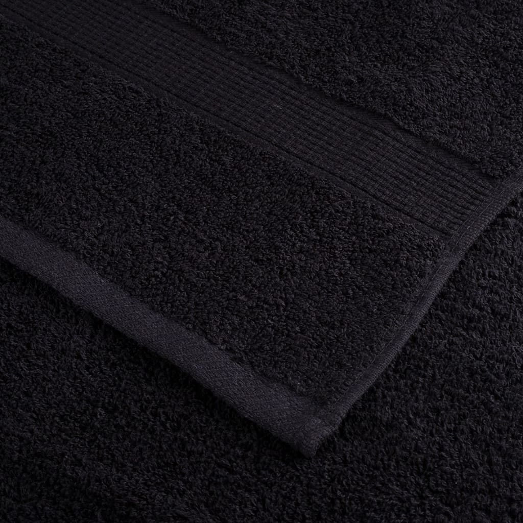 Premium ručnici za ruke SOLUND 4 kom. crni 50x100 cm 600 g/m²