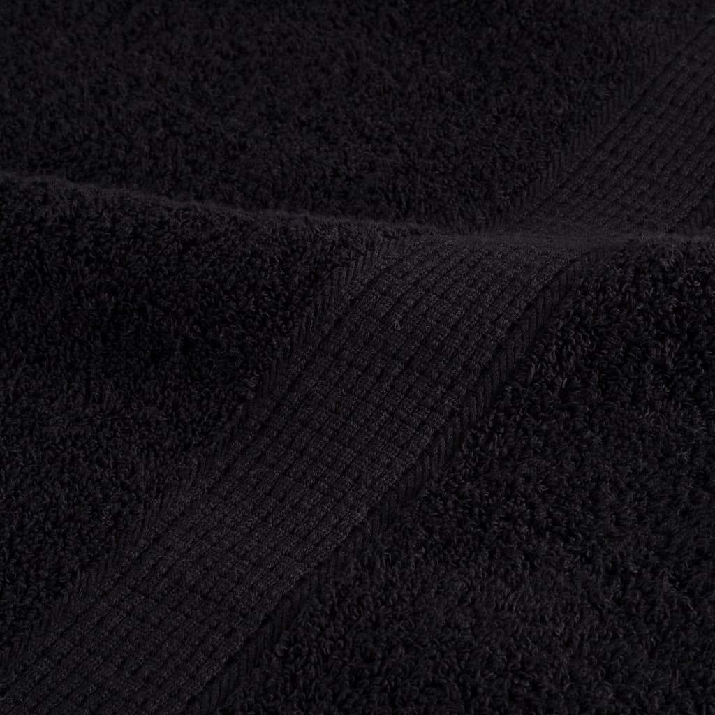 Premium ručnici za tuširanje SOLUND 2 kom. crni 70x140 cm 600 g/m²