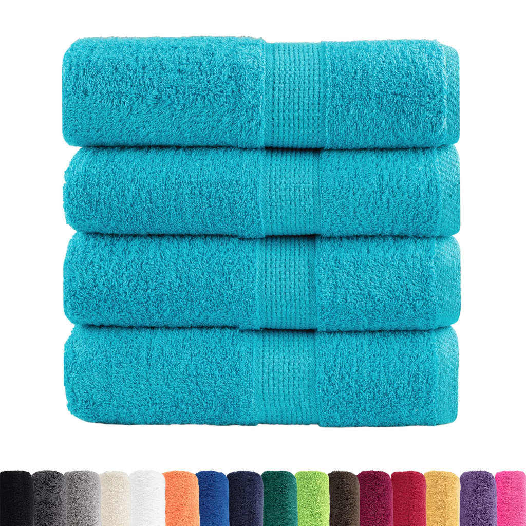 Premium ručnici za pranje SOLUND 4 kom. tirkizne 30x30 cm 600 g/m²