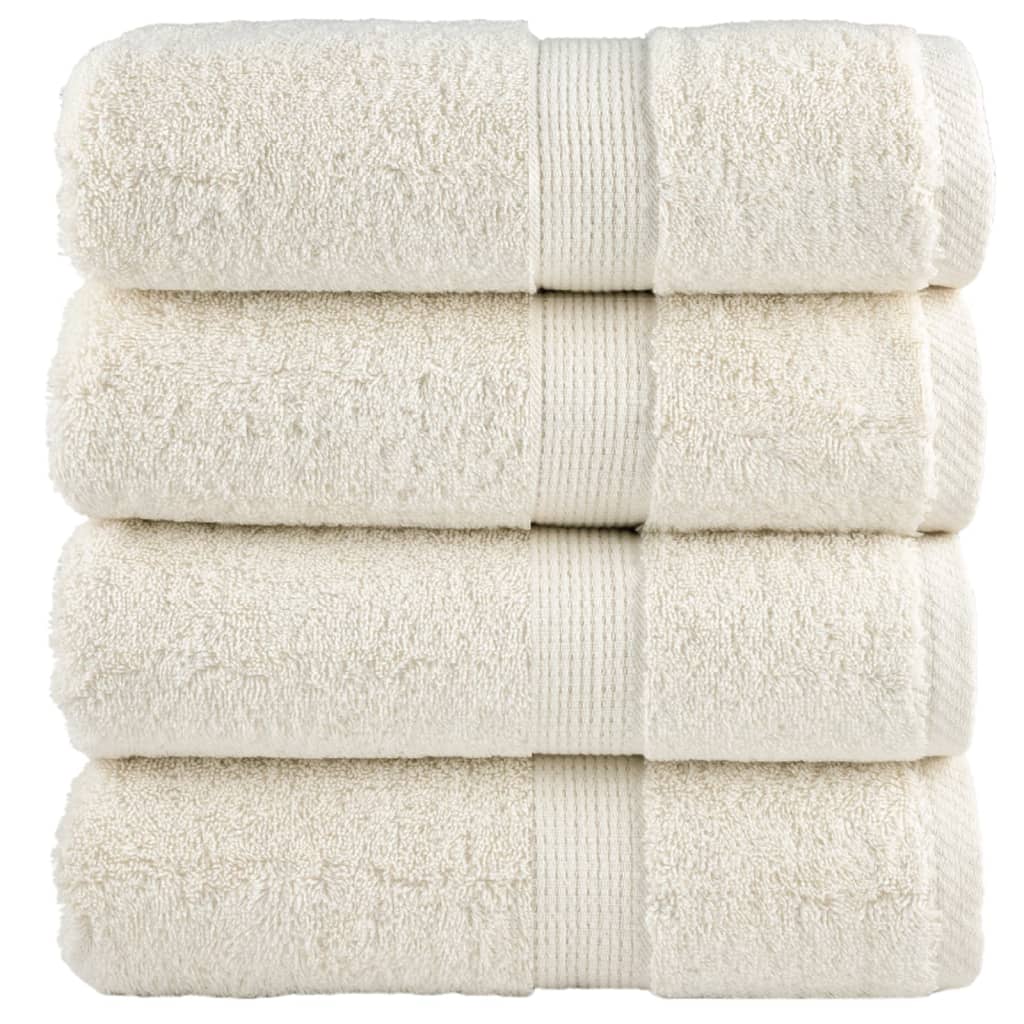 Premium ručnici za pranje SOLUND 4 kom. krem 30x30 cm 600 g/m²