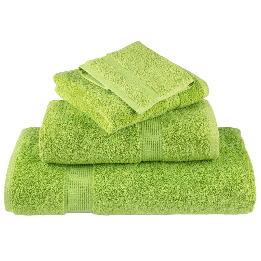 Premium ručnici za pranje SOLUND 2 kom. zelene boje jabuke 30x30 cm 600 g/m²