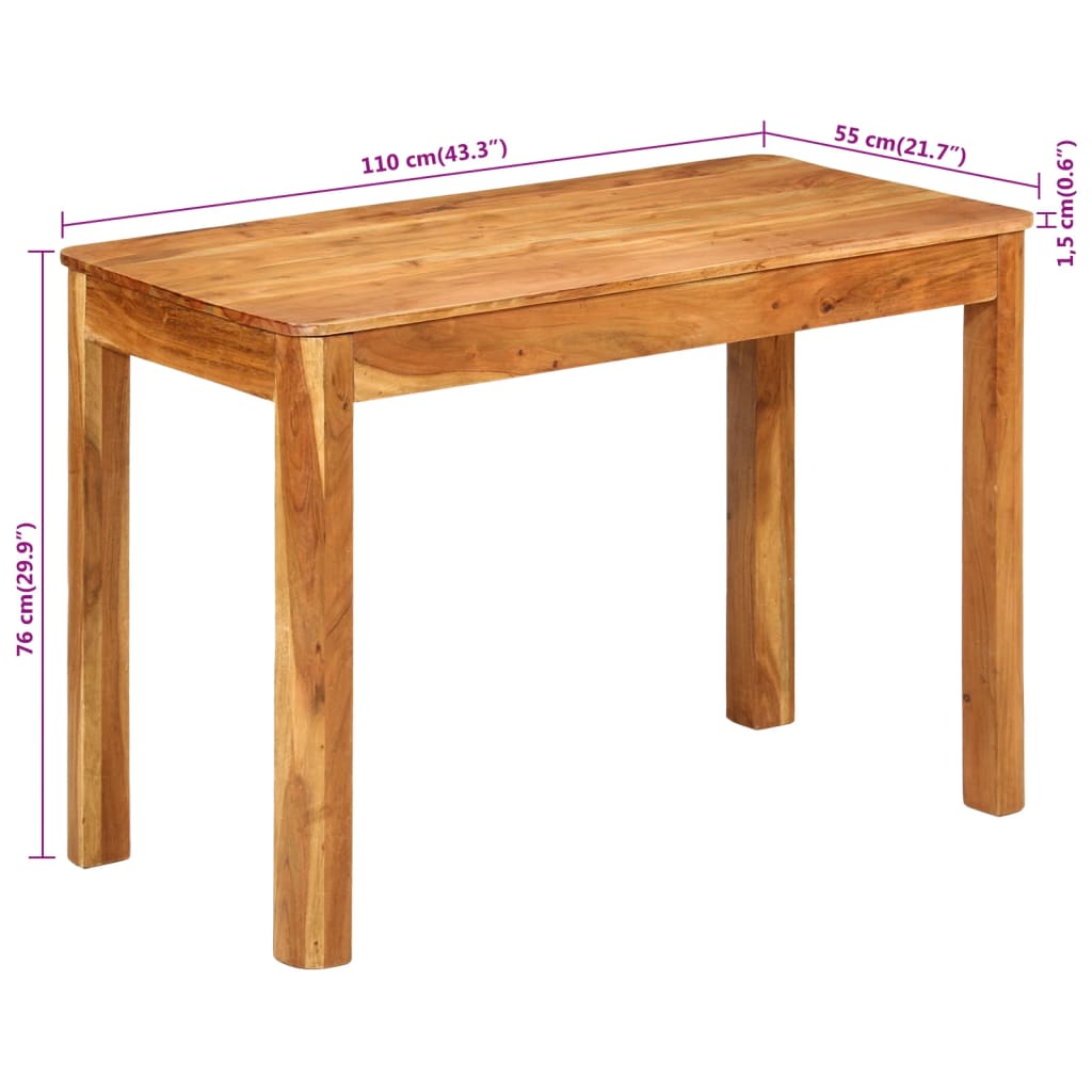 Blagovaonski stol 110 x 55 x 76 cm od masivnog bagremovog drva