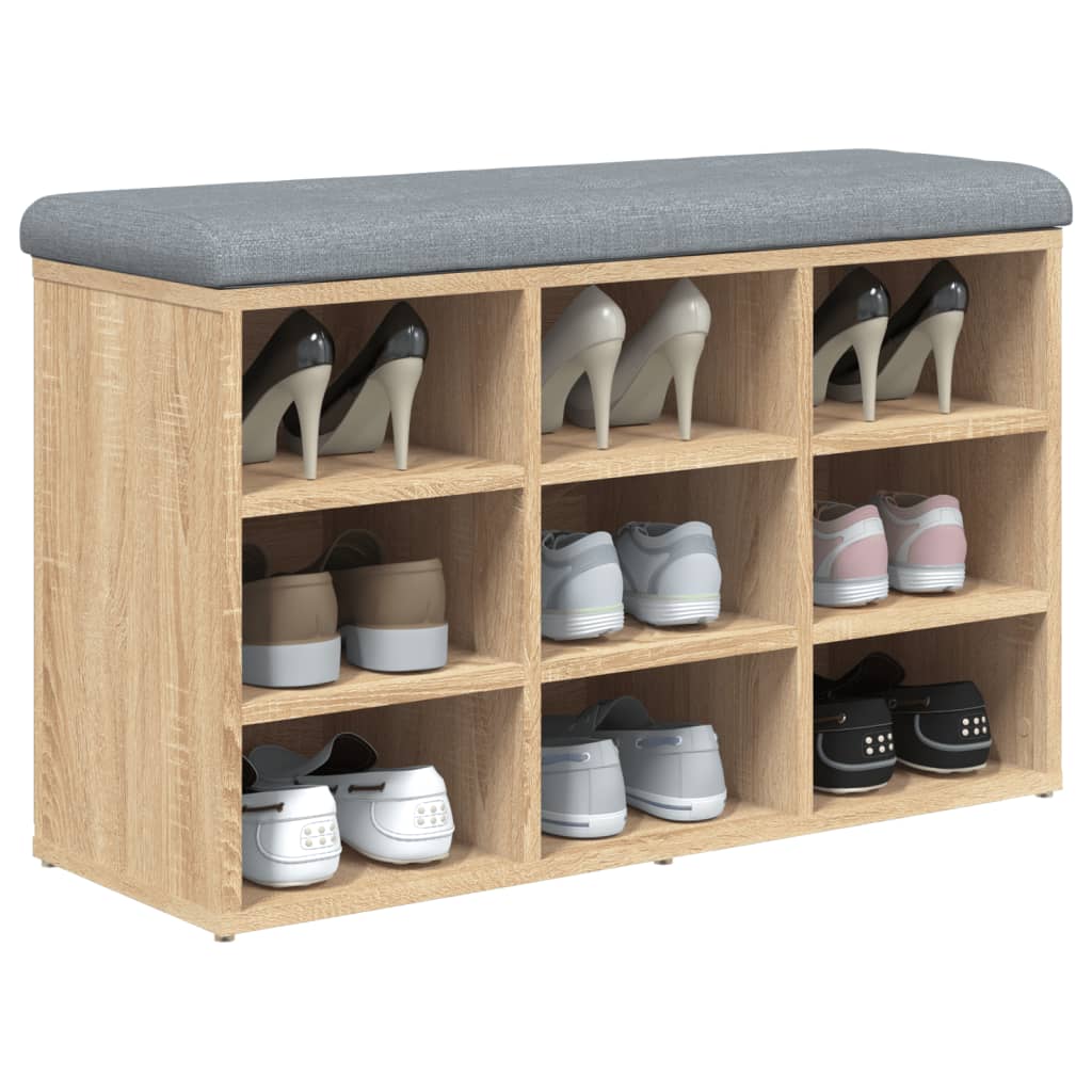 Klupa za cipele Sonoma hrast 82x32x50 cm Konstruirano drvo