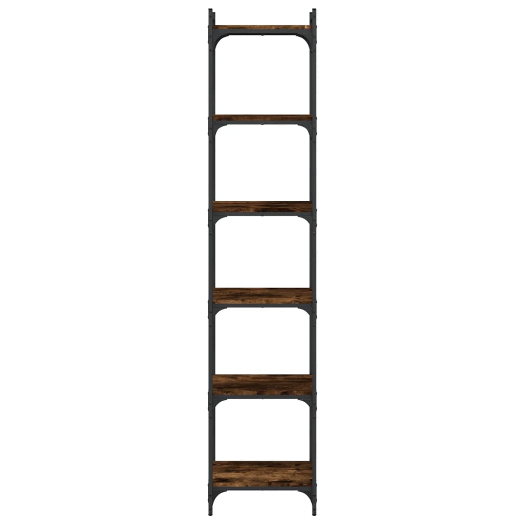Regal za knjige sa 6 razina boja hrasta 40 x 30 x 188 cm drveni