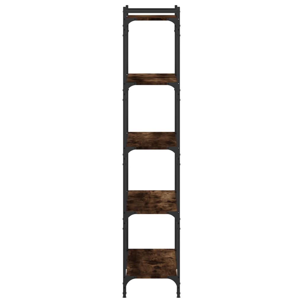 Regal za knjige s 5 razina boja hrasta 80 x 30 x 154 cm drveni