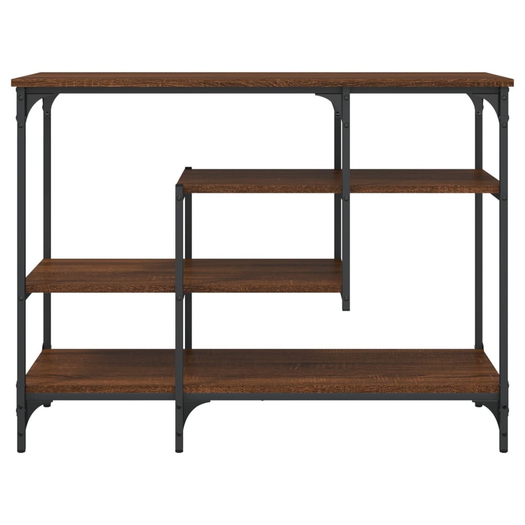 Konzolni stol s policama boja smeđeg hrasta 100 x 35 x 75 cm