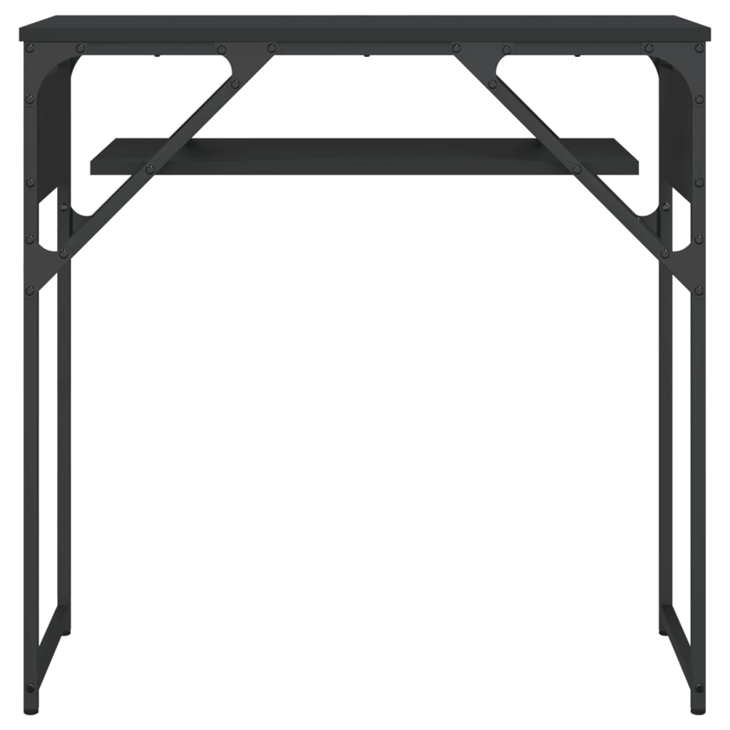 Konzolni stol s policama crni 75x30x75 cm od konstruiranog drva