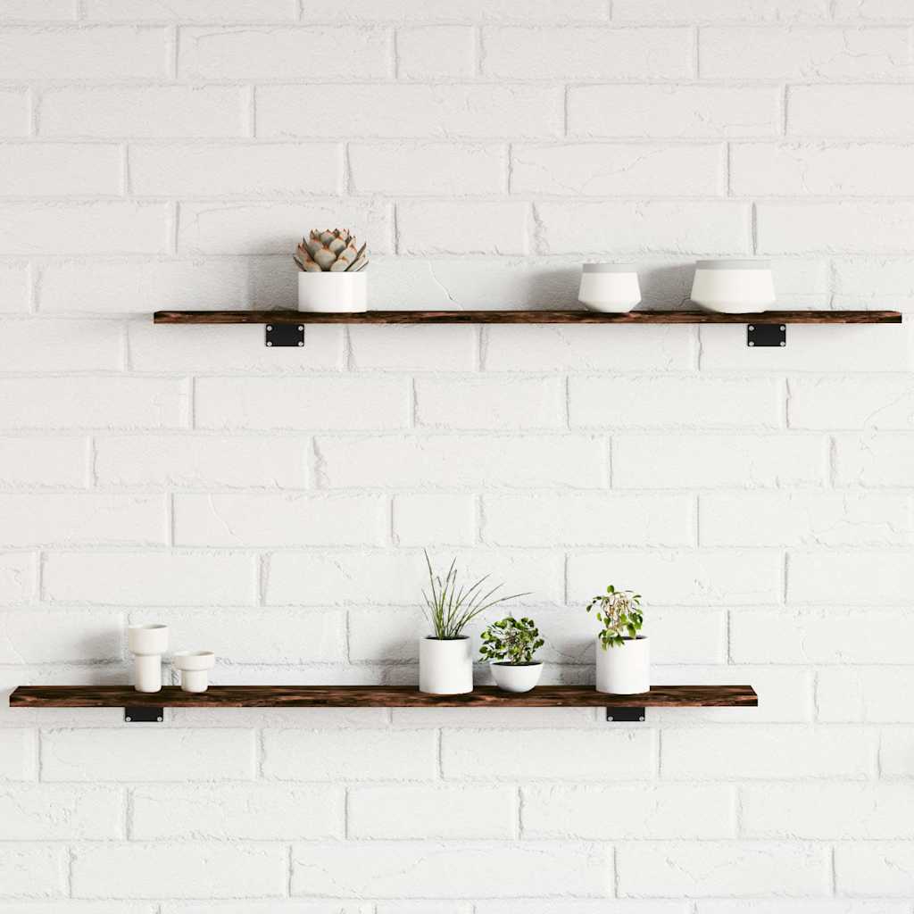 Zidne police 4 kom boja hrasta 100x10x1,5 cm konstruirano drvo