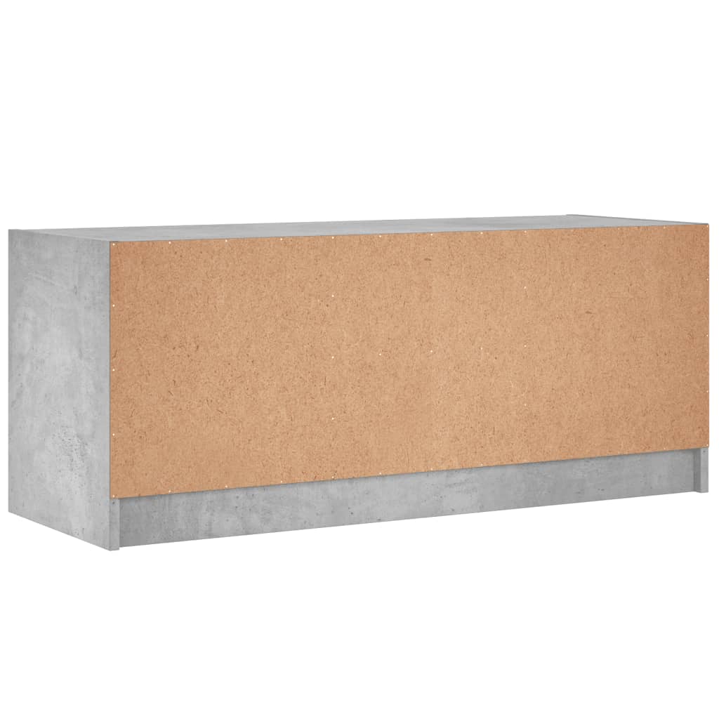 TV ormarić sa staklenim vratima boja betona 102x37x42 cm
