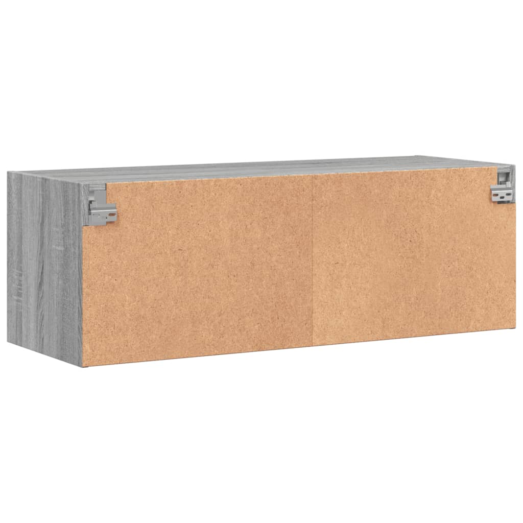 Zidni ormarić sa staklenim vratima boja hrasta 102 x 37 x 35 cm