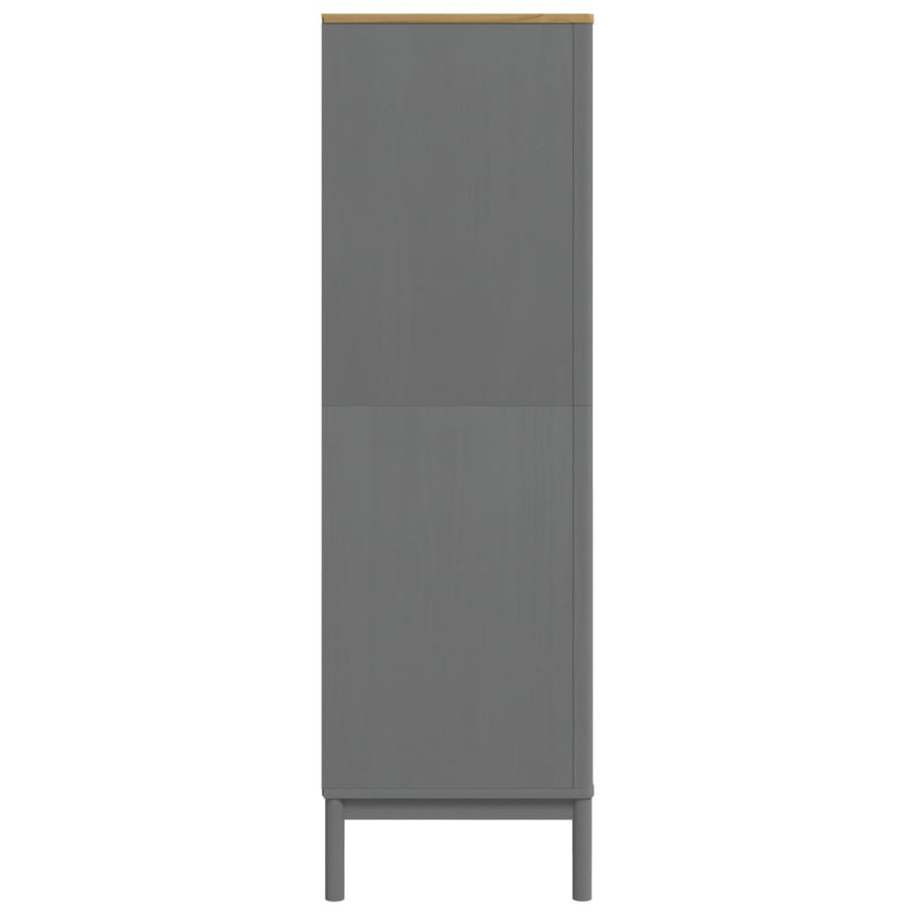 Ormar FLORO sivi 77 x 53 x 171 cm od masivne borovine