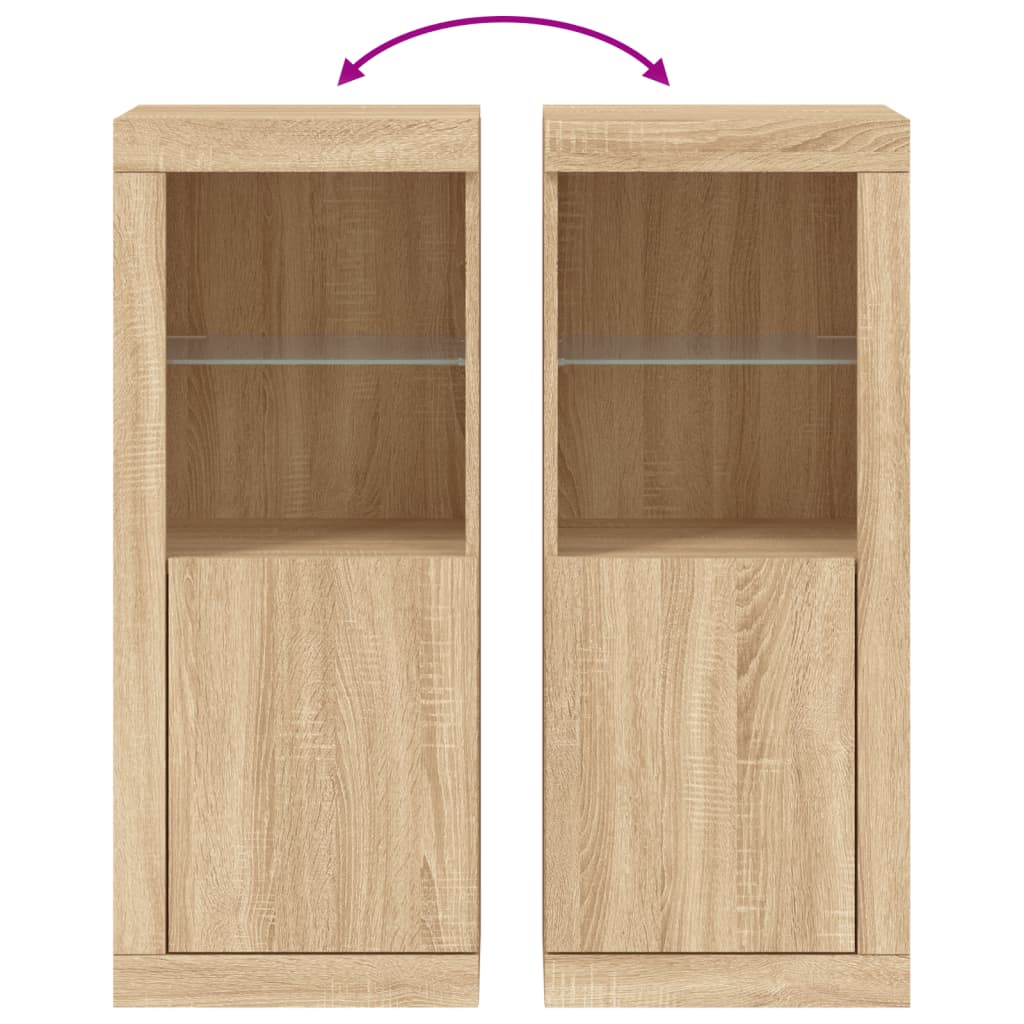Komoda s LED svjetlima boja hrasta sonome 41x37x100 cm